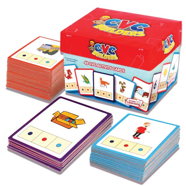 Junior Learning CVC Builders Activity Cards, Set of 48 JL178